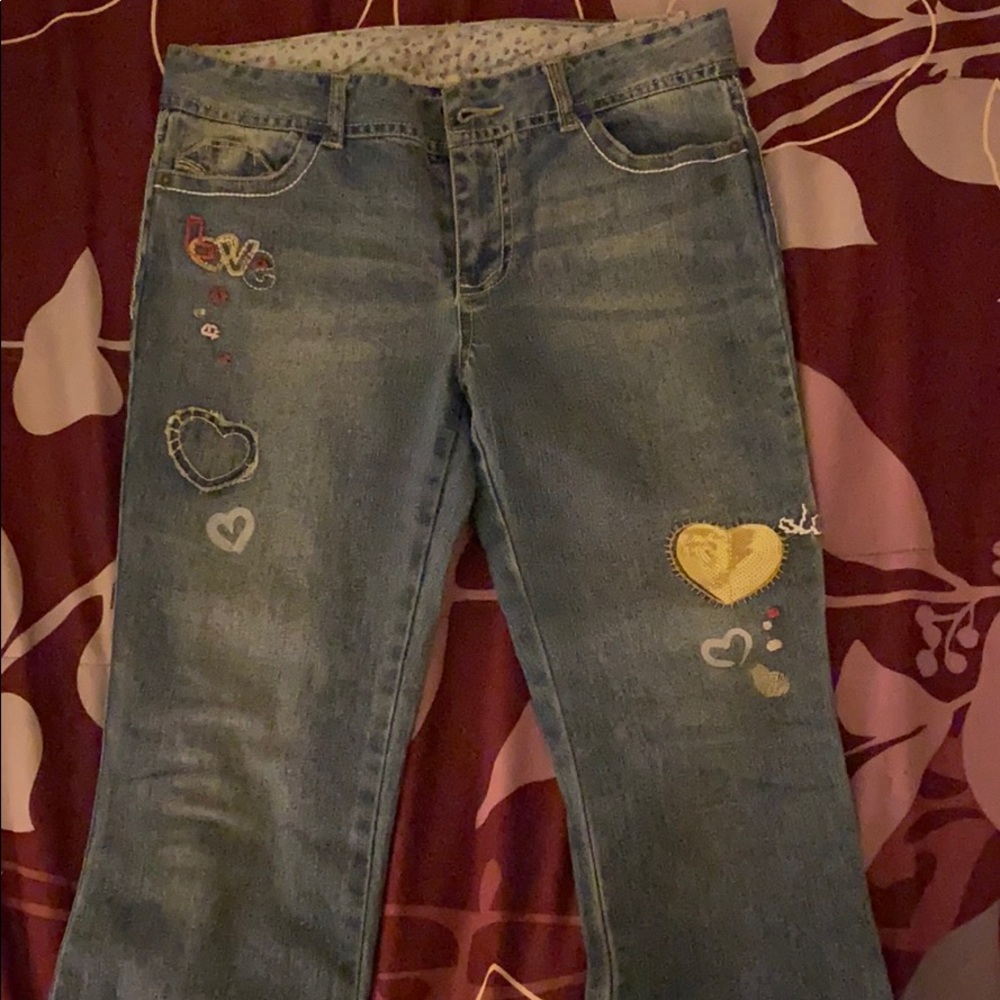 Bell bottom dark blue pants